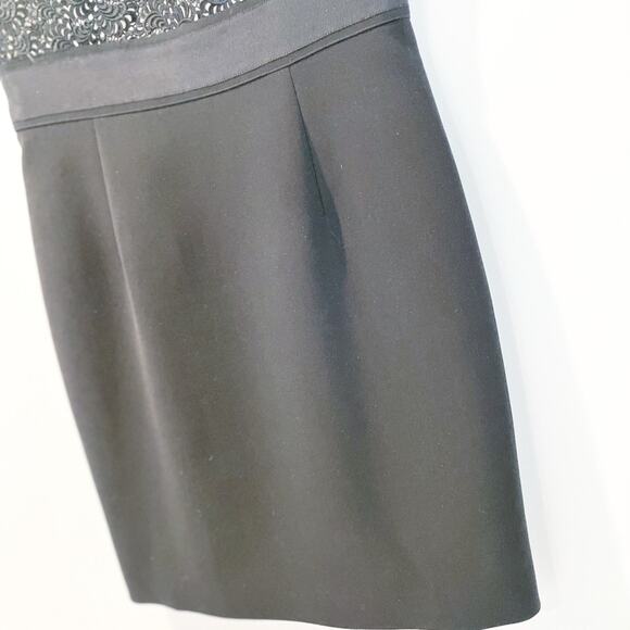 Kay Unger Lace Overlay Sheath Dress Black Size 4 LIKE NEW - Picture 8 of 16